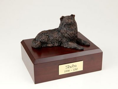 bronze collie dog urn PetsToRemember.com