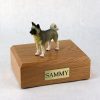 Gray Akita Dog Figurine Urn PetsToRemember.com