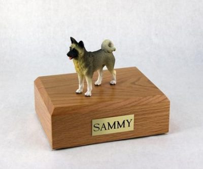 Gray Akita Dog Figurine Urn PetsToRemember.com