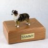 Red Brown Australian Shepherd Dog Figurine Urn PetsToRemember.com