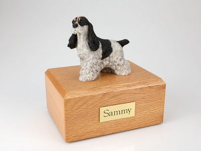 spotted cocker spaniel dog urn PetsToRemember.com