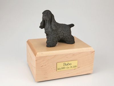 black cocker spaniel dog urn PetsToRemember.com