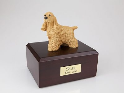 buff cocker spaniel dog urn PetsToRemember.com