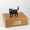 Black Shorthair Cat Figurine Urn PetsToRemember.com