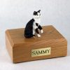 Black White Tabby Cat Figurine Urn PetsToRemember.com