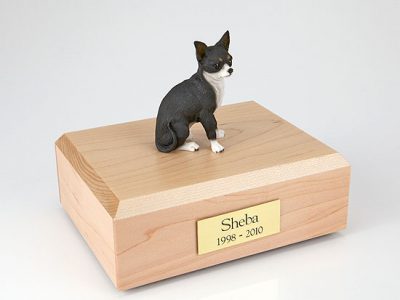 black white chihuahua dog urn PetsToRemember.com