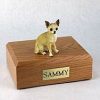 White Tan Chihuahua Dog Figurine Urn PetsToRemember.com