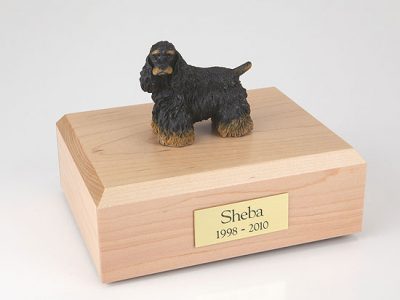 black brown dog urn PetsToRemember.com cocker spaniel