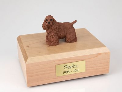 Brown Cocker Spaniel Dog Pet Figurine Urn PetsToRemember.com