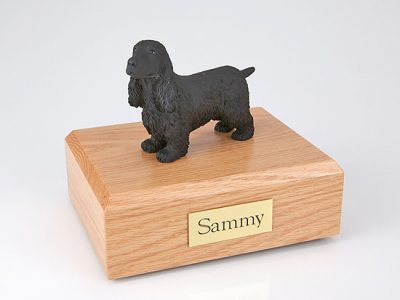 black cocker spaniel dog urn PetsToRemember.com