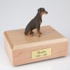 Red Ears Down Doberman Pinscher Dog Figurine Urn PetsToRemember.com