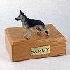 Black Silver German Shepherd Dog Figurine Urn PetsToRemember.com