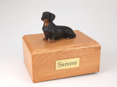 Black Dachshund Dog Figurine Urn PetsToRemember.com