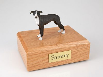 Black Greyhound Dog Pet Figurine Urn PetsToRemember.com