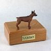 red brown miniature pinscher dog urn PetsToRemember.com