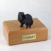 Black Pomeranian Dog Pet Figurine Urn PetsToRemember.com