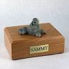 Gray Poodle Figurine Urn PetsToRemember.com