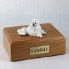 White Poodle Dog Figurine Urn PetsToRemember.com