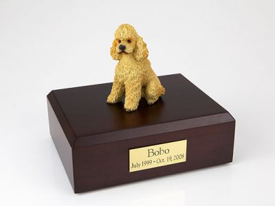 Apricot Poodle Dog Pet Figurine Urn PetsToRemember.com