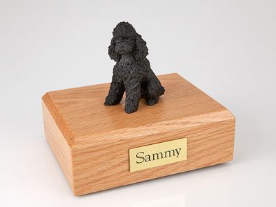 Black Sports Poodle Dog Urn PetsToRemember.com