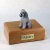 Grey Sport Poodle Figurine Urn PetsToRemember.com