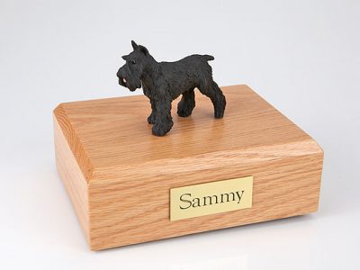 black schnauzer pet urn PetsToRemember.com