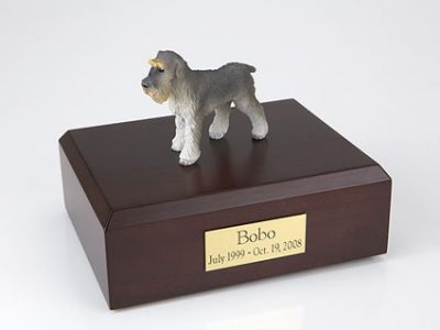 Gray Schnauzer Dog Urn PetsToRemember.com