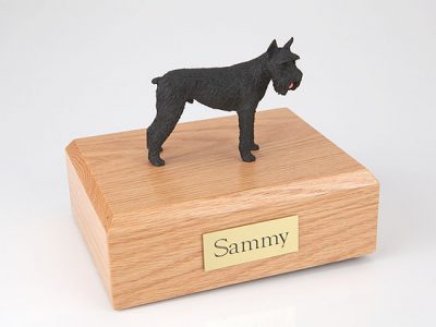 giant black schnauzer dog urn PetsToRemember.com