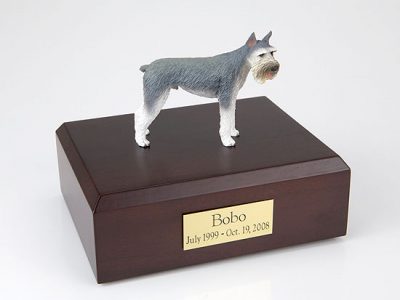 gray schnauzer dog urn PetsToRemember.com