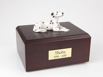 Laying Dalmatian Dog Urn PetsToRemember.com