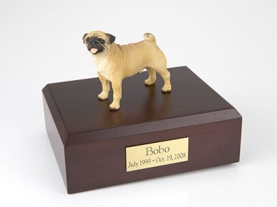 Sitting Pug Dog Pet Figurine Urn PetsToRemember.com