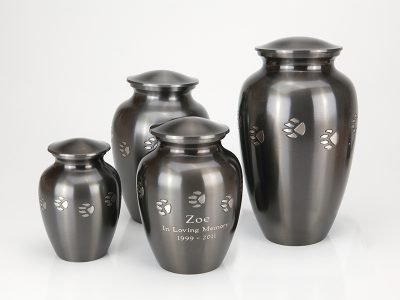 Pet Vase Urn with Paw Print PetsToRemember.com