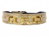 Gold Swarovski Crystal Dog Collar