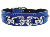 Blue Swarovski Crystal Dog Collar