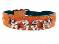 Tangerine Swarovski Crystal Dog Collar