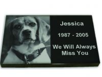 Granite Burial Marker, 10″ x 16″ x 2″ Laser Image