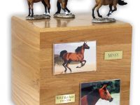 Horse Urns With Engraving