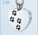 Heart Keepsake Paw Print Pendant & Necklace