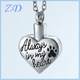 Stainless Steel Paw Print Always In My Heart & Necklace